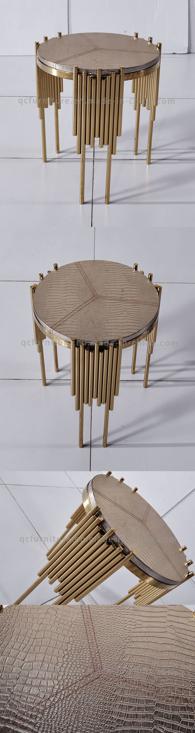 Classic Rose Gold Side Table for Stainless Steel Hotel Furniture