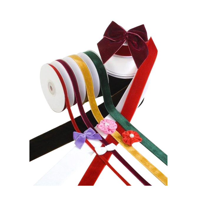 China Factory 100% Polyester Velvet Ribbon Wholesale