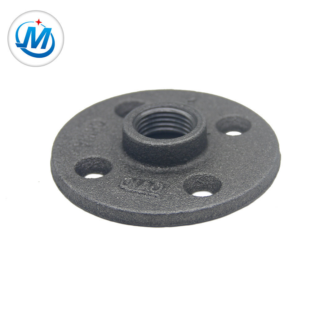 Black Malleable Iron Pipe Fitting Floor Flange