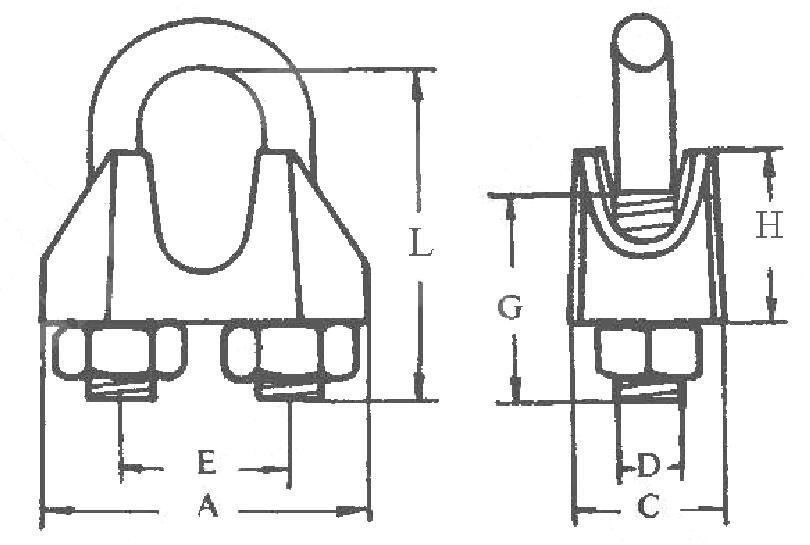 Us Type Drop Forged Wire Rope Clips