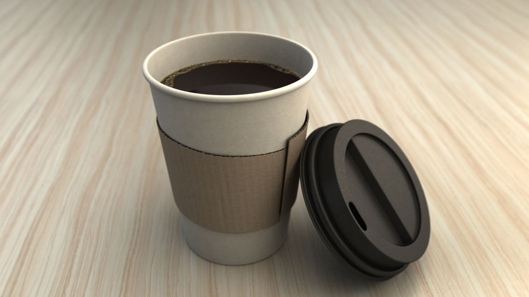 Single Wall Coffee Paper Cup in Single PE Coating