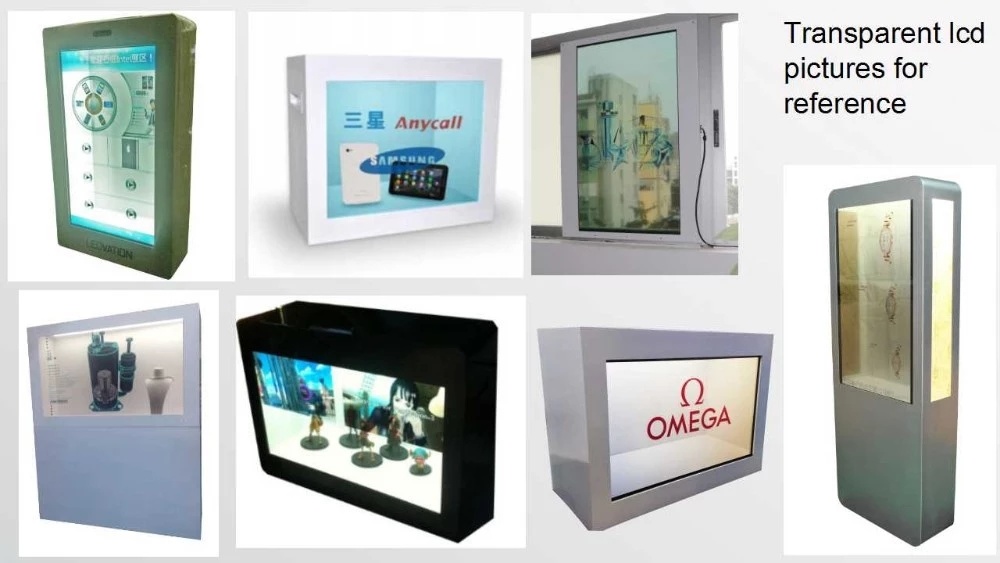 55 Inch Transparent Show Advertising Transparent LCD Display Showcase