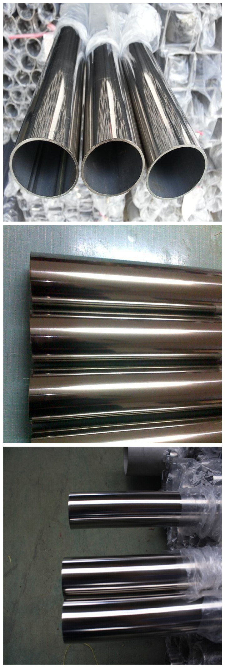 ASTM (201/304/310S/316L/321/904L) Stainless Steel Seamless Pipe/Tube with Bright Mirror Polished Finish