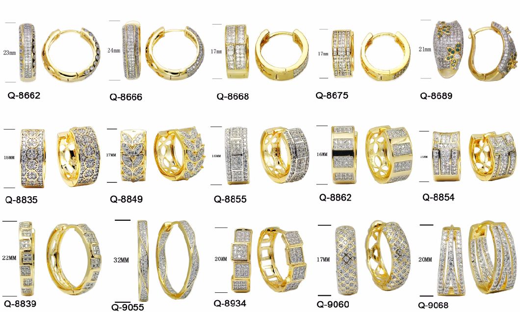 Fashion Diamond Jewelry Earrings Silver or Brass Small Earring Gz