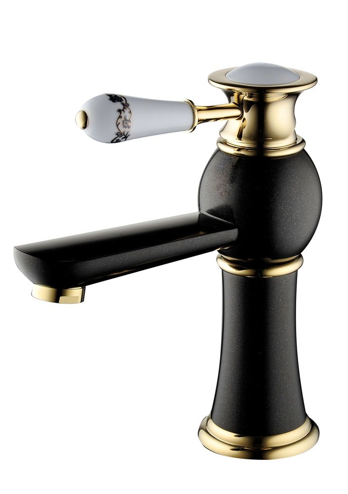 Bathroom Black Color Antique Copper Faucet