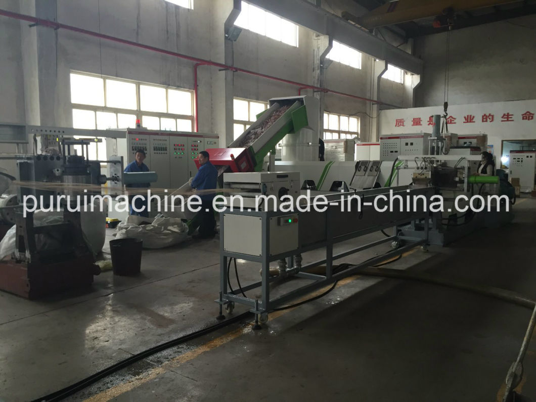 Two Stage Single Screw Plastic Extruder with Pulls Strap Cutter