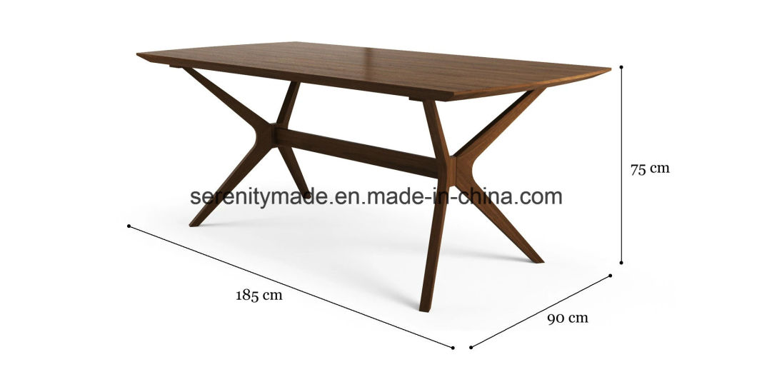 Wholesale Wooden Table Solid Wood Rectangular Dining Table for Restaurant and Dining Room