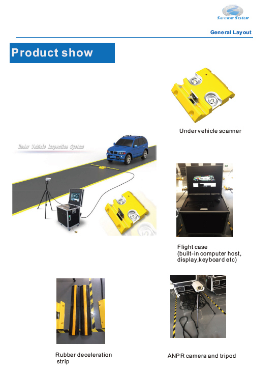 Security Products Mobile Under Vehicle Inspection / Surveillance System