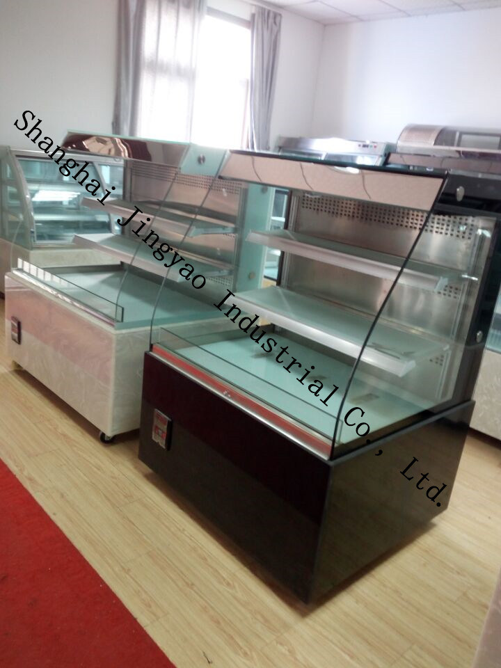 Normal Temperature Cake Showcase / Curved Glass Cake Display Cabinet/Bakery Refrigeration Equipment