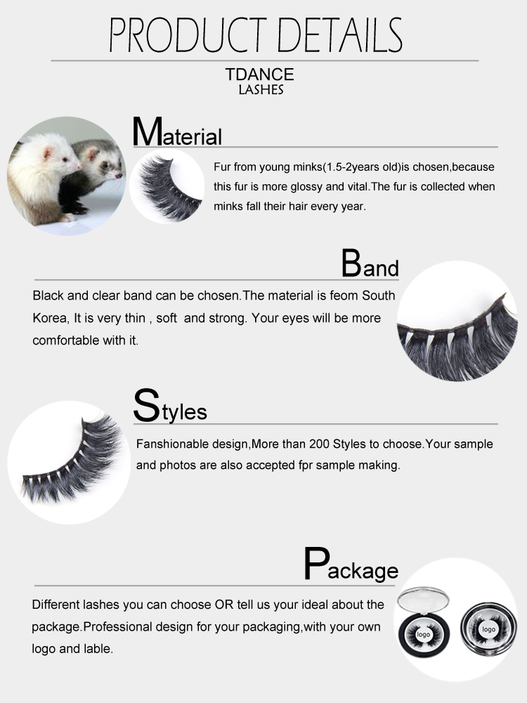 Natural Fashion Human Hair False Eyelashes Eye Lashes Reusable Dual Magnetic False Eyelashes 3D Mink Fur Best Fake Lashes