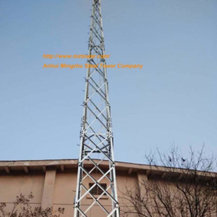 Double Loop Liner Power Transmission Galvanized Monopole Tower