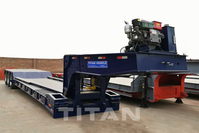 80 Ton Hydraulic Removable Gooseneck Lowboy Trailer 3 Axle for Sale