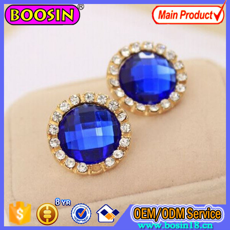 Colorful Ribbon Gold Earring, Alloy Ear Stud Earring for Women #B136