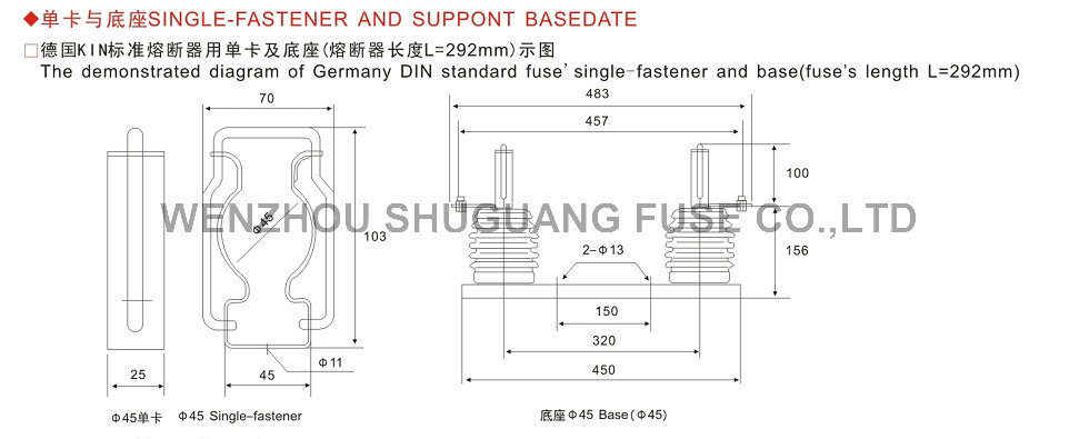 High Voltage Fuse Clip Medium Voltage Fuse Holder Fuse Base Accessories Copper