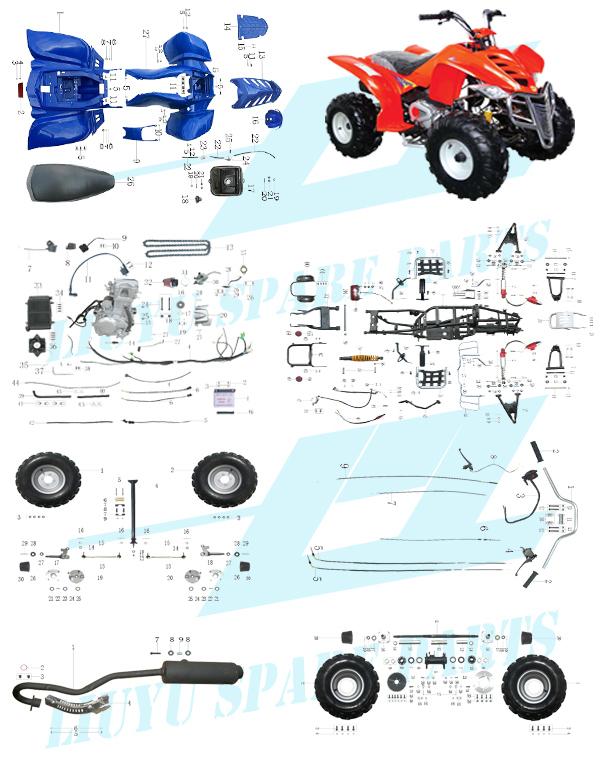 150cc Popular ATV Parts (The whole parts provided)