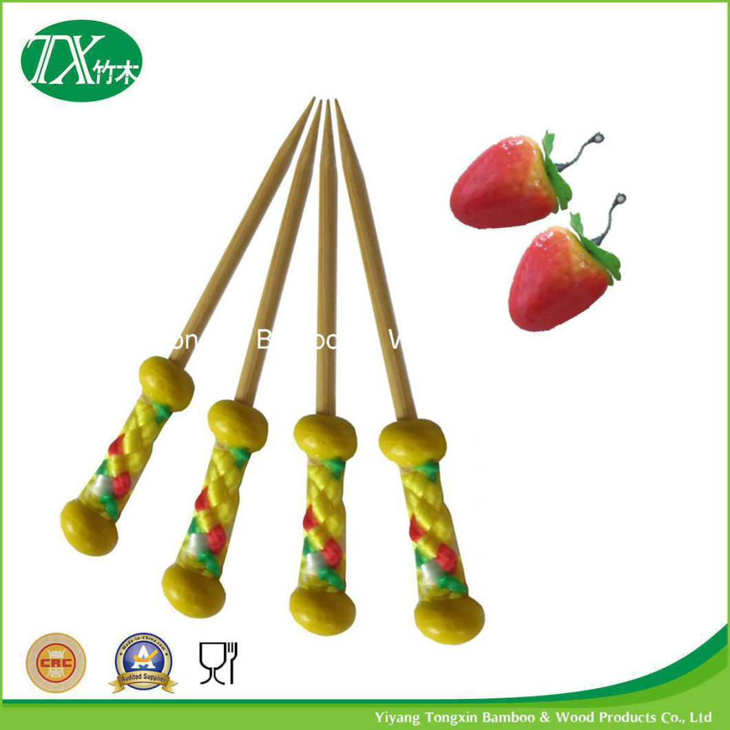 Disposable Mini Party Bamboo Cocktail Fruit Forks