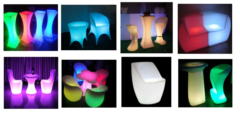 New LED Low Bar Table Furniture with Colorful Light (HC1014)