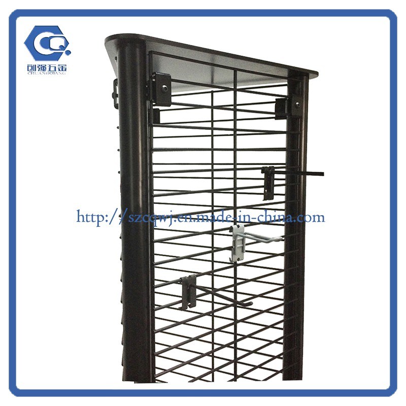 3-Sides Rotation Customize Metal Grid Wire Mesh Cell Phone Accessories Display Stand