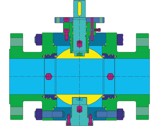 Duplex Stainless Steel Extension Long Stem Cryogenic Trunnion Ball Valve