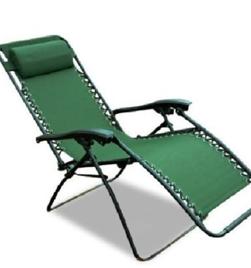 Reclining Deck Lounge Sun Beach Chair Outdoor Folding Camping Chair