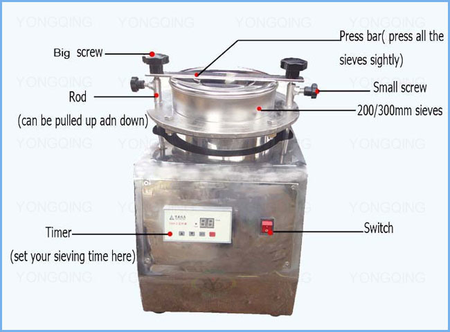 High Efficiency Stainless Steel Laboratory Test Machine Vibrating Screen