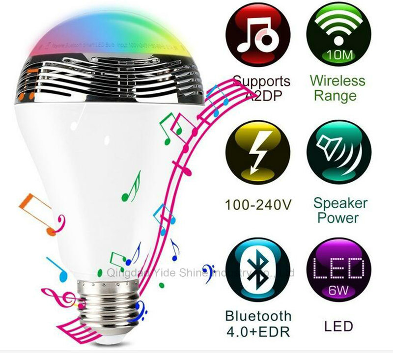 Smart LED Light Bulb with Wireless Music Player and Jbl Speaker User Manual