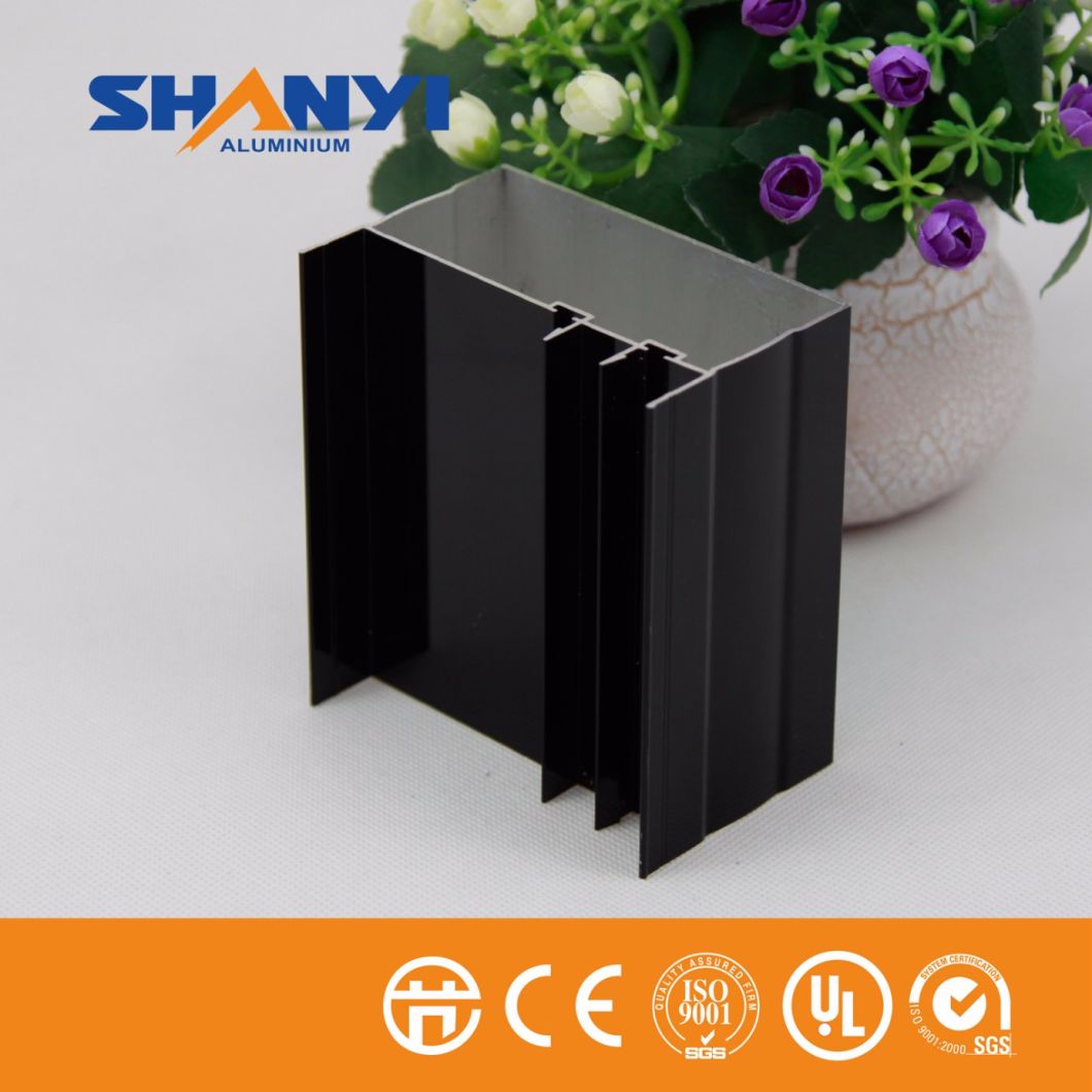 Electrophotetic Coating Black Aluminium Profile for Windows Doors Industry Building Material