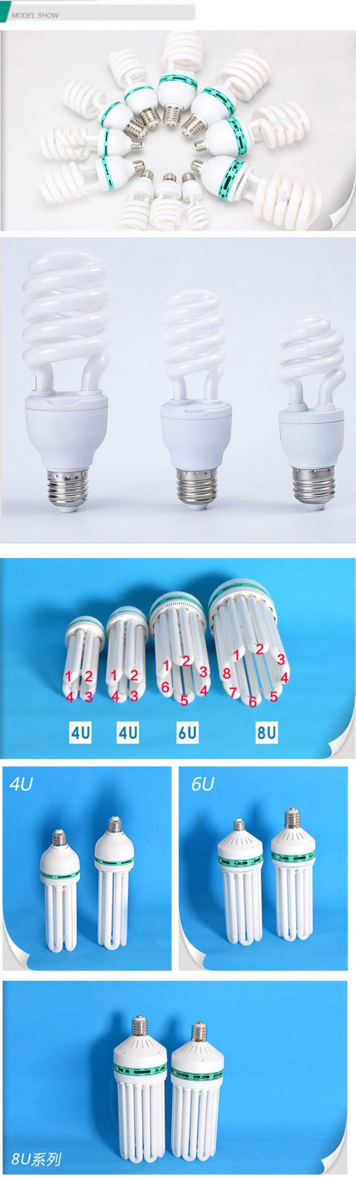 85-105W T5 PBT High Wattage Spiral CCFL