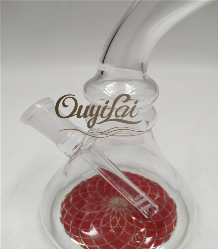 Oyl Glass Hookah Water Pipe Mini Red Color Tabacco Shisha
