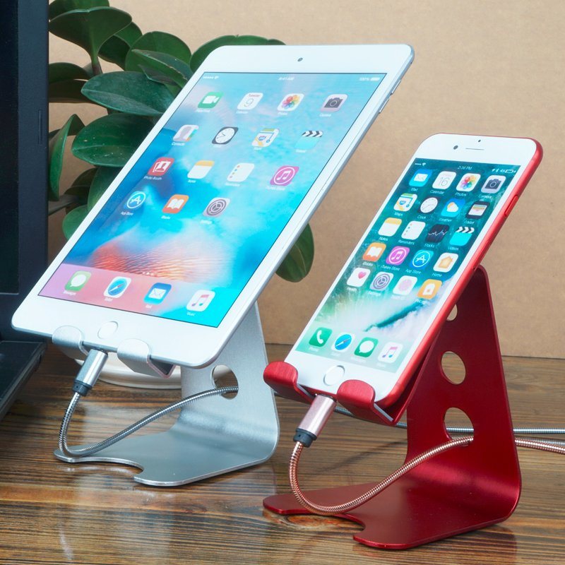 Aluminum Universal Desktop Desk Stand Holder Mount for Cell Phone iPhone Tablet