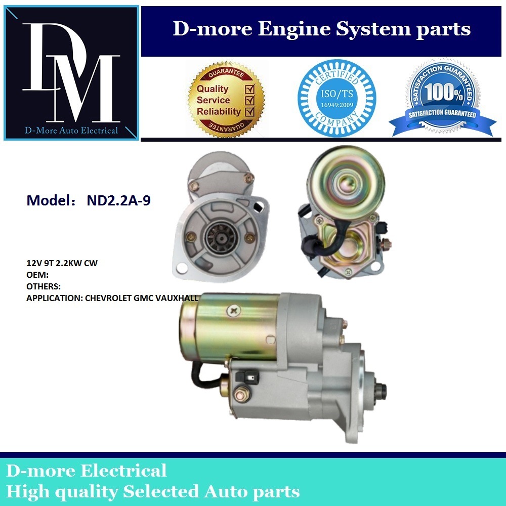 ND 2.2kw 1280000830 2280001890 2280008040 8941337582 8970429970 2873K401 Starter Motor