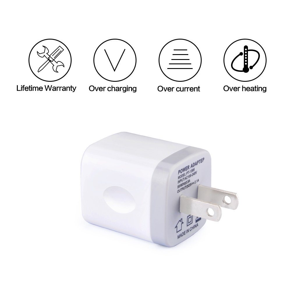 Home Travel Rapid USB Power Adapter USB Wall Mobile Charger Plug for iPhone iPad, Samsung Galaxy, Note, Nexus, HTC, Oneplus, Google, Motorola