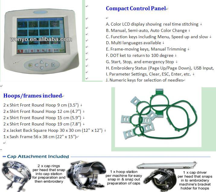 2017 New 8 Head Embroidery Machine Computerized with Price