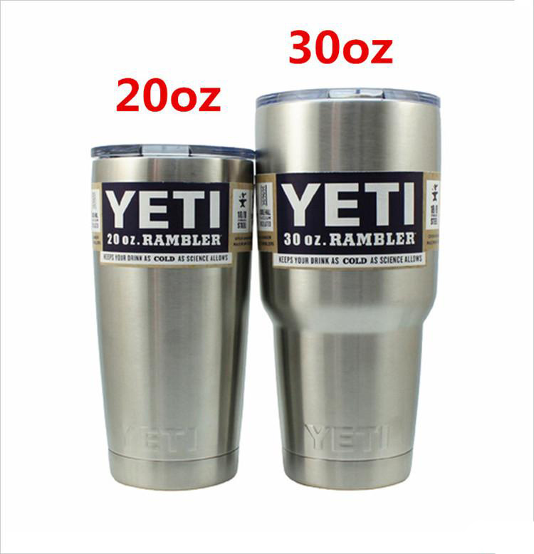 Colorful Yeti Tumbler Rambler Cups Large Capacity Stainless Steel Tumbler Mugs
