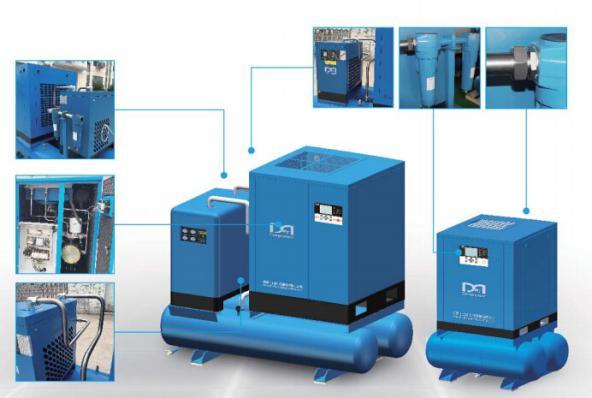 Oil Injected Electric Industrial Rotary Combined Slent Screw Air Compressor