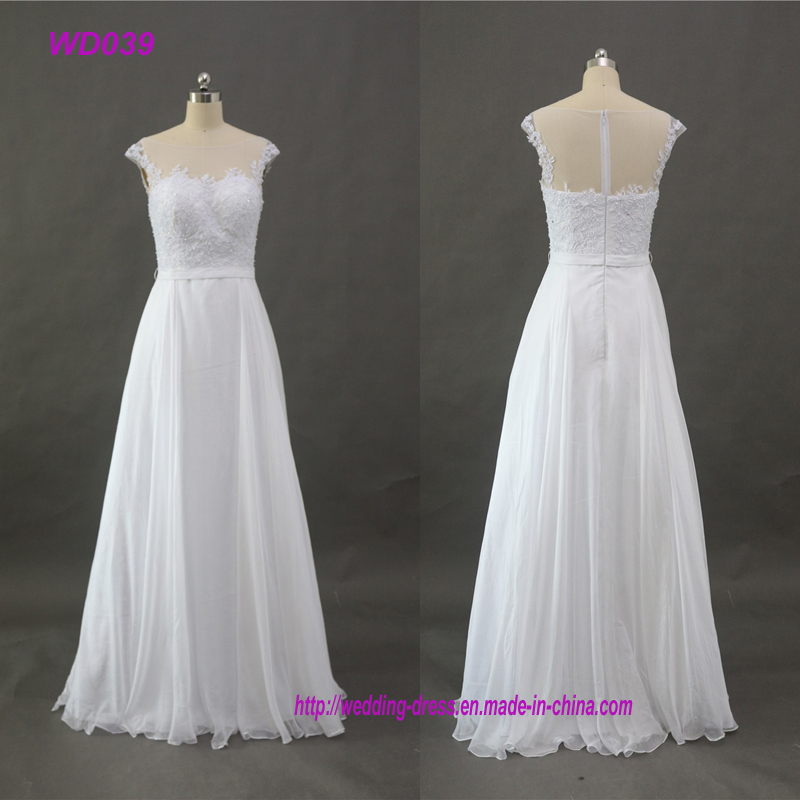 Sash Decoration and Modern Style Luxury Wedding Dress