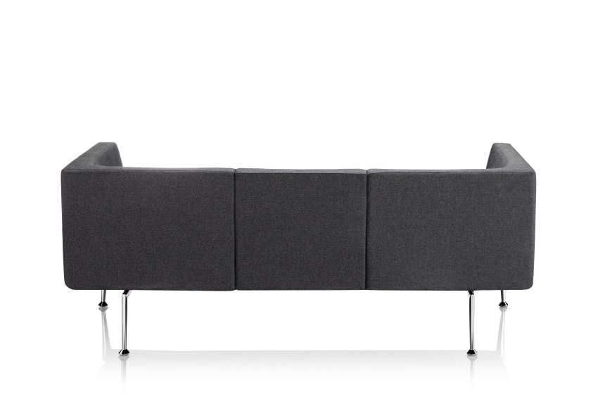 Fabric Leather Stainless Steel Leg Office Furniture Reception Sofa