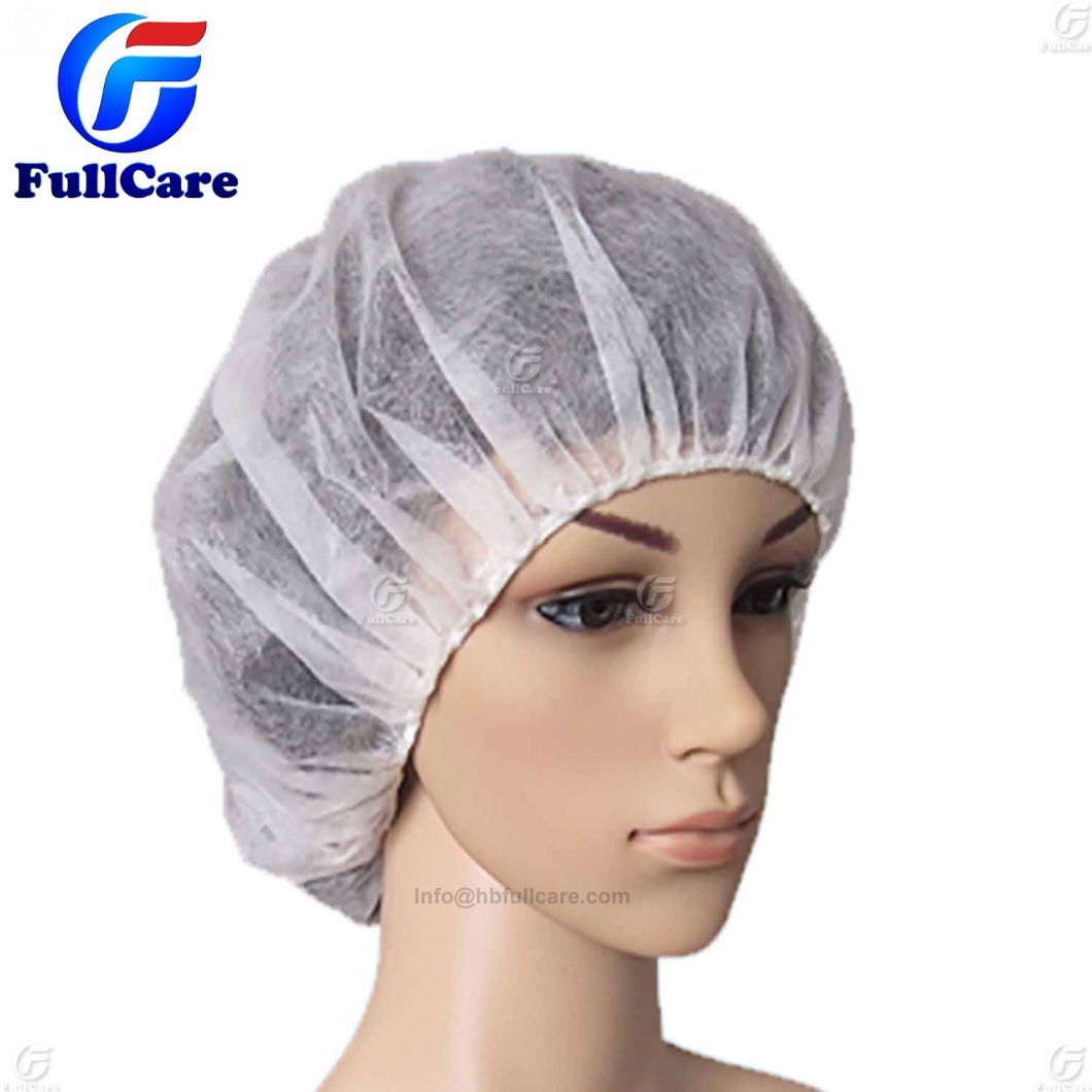 Disposable Nonwoven/SMS/Surgical/PP/Mop/Crimped/Pleated/Strip/Medical Clip Mob Cap, PP Bouffant Cap, Round Cap, PP Nurse Cap, Disposable Doctor Cap