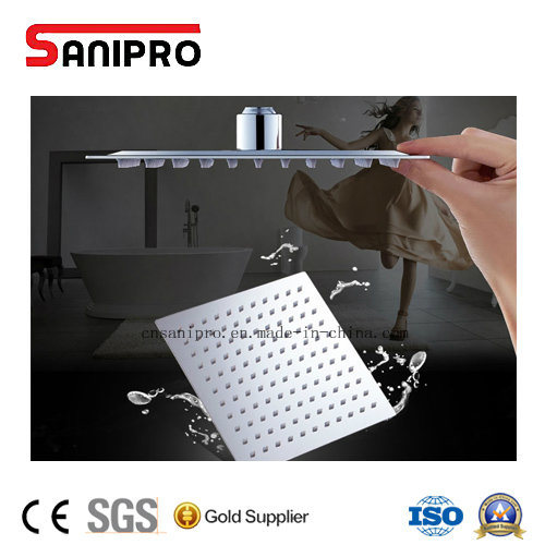 Thin Stainless Steel Bathroom Water Saving Rain Shower Head