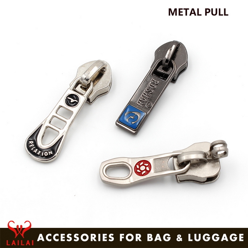 OEM Manufacturers Brand Custom Luggage Bag Fix Zipper Head Slider Repair Kit Metal Zipper Pull Tab Replacement Parts