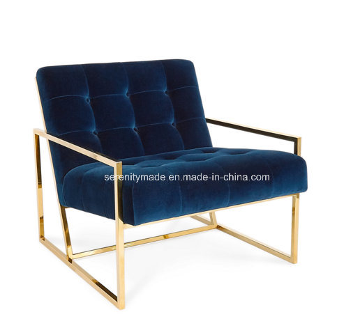 Modern Luxury Chaise Lounge Reclining Chair with Stainless Steel Legs