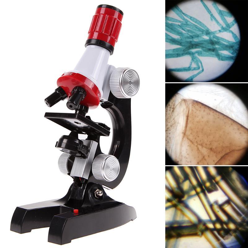 New Biological Microscope LED 100X-1200X Home School Educational Toy Gift Kids Microscope