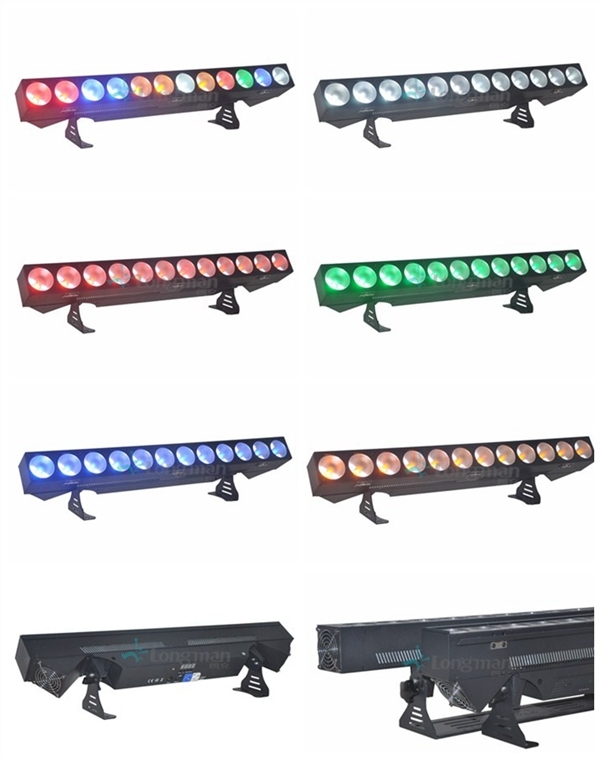 12PCS 25W Rgbaw DMX LED Wall Washer Light Bar