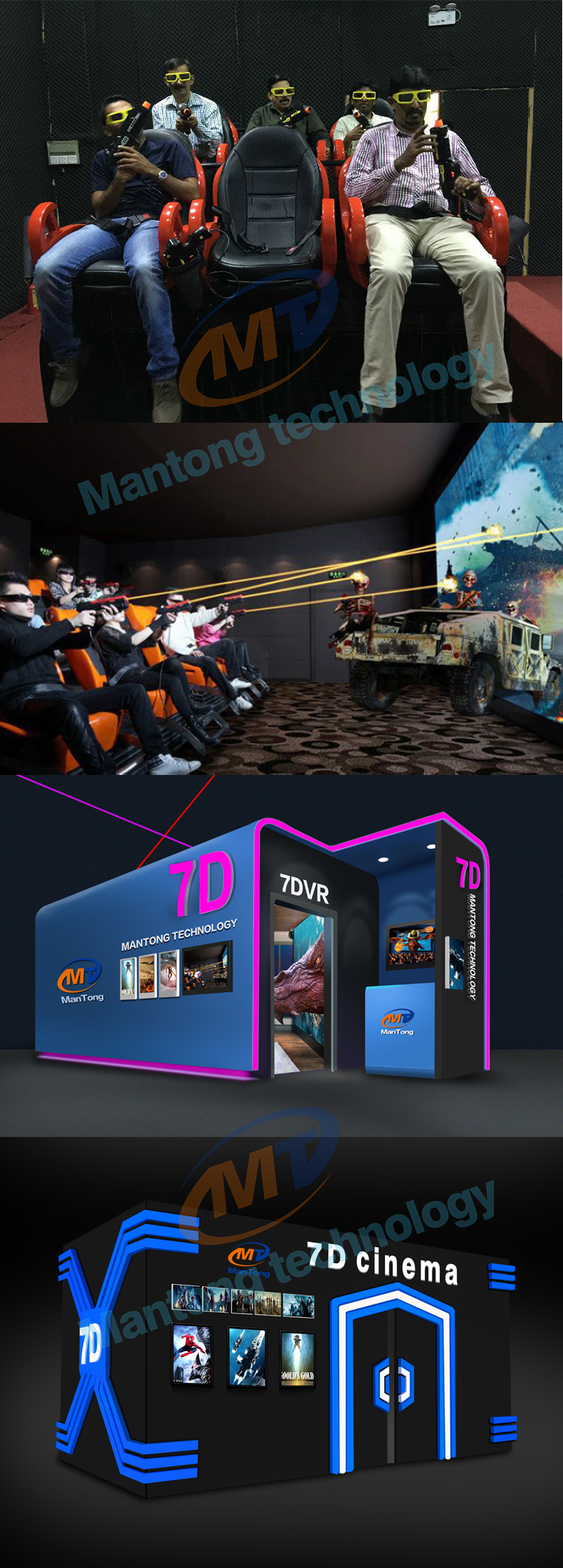 Fashionable Hydraulic / Electric System 7D Simulator Cinema Equipment