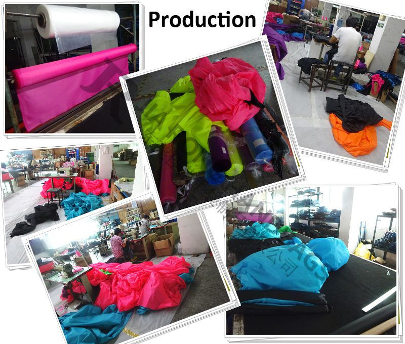 Factory Price 210t Nylon Hangout Fast Inflatable Sleeping Air Bed Bag for Camping