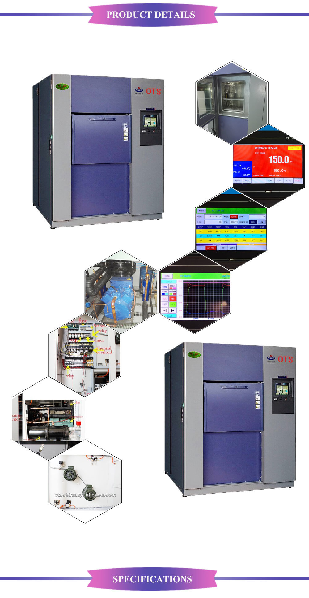 Large Compact Thermal Shock Chambers Used for Lab