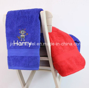 100% Cotton Hotel Bath Towel/Customized Embroidery Logo with Dobby Border Hotel Towel