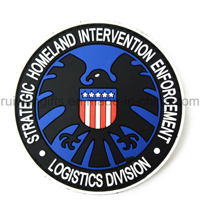 Custom3d PVC Rubber Logo Patch with Velcro for Garment Label