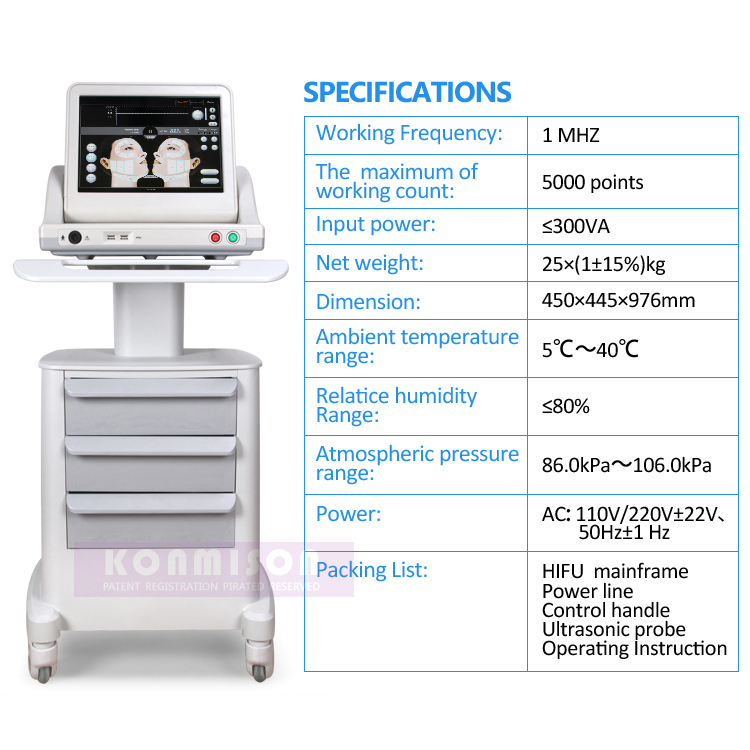 Professional Beauty Salon Use Body Slimming Skin Tightening Hifu Machine