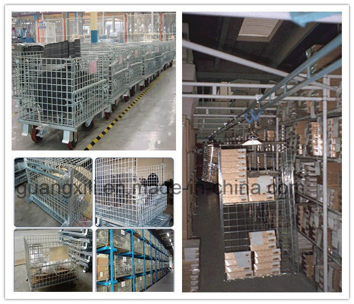 1000*800*840 Warehouse Rolling Metal Storage Cage with Wheels